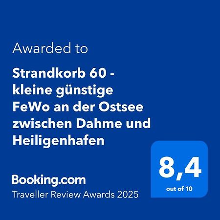 Strandkorb 60 - Kleine Guenstige Fewo An Der Ostsee Zwischen Dahme Und Heiligenhafen Heringsdorf  外观 照片